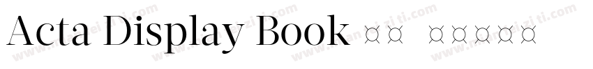 Acta Display Book 常规字体转换